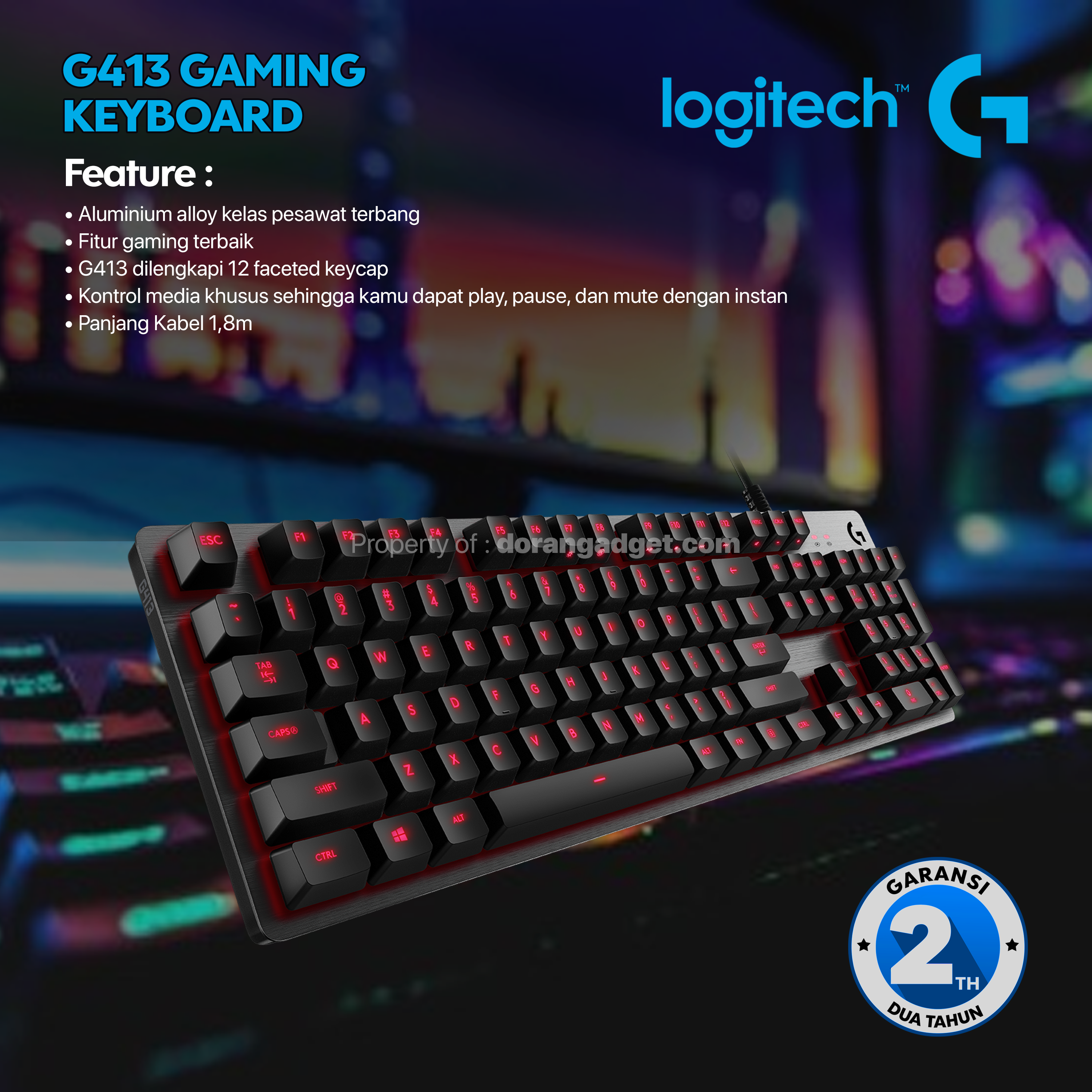 logitech-g413-keyboard-gaming-silver